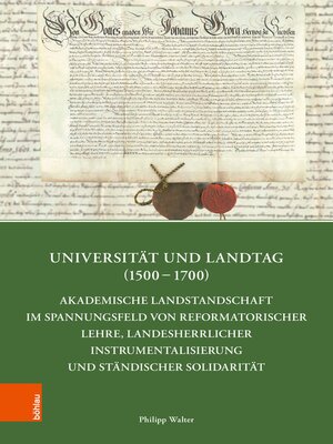 cover image of Universität und Landtag (1500–1700)